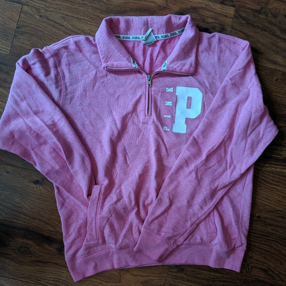 Quarter Zip PINK Sweatshirt